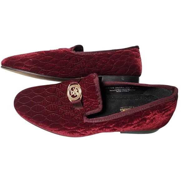 Stacy Adams Velour Quilted Mens Dress Shoes Size 9.5